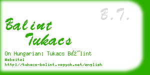 balint tukacs business card